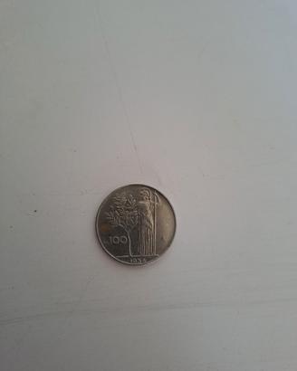 moneta da 100 lire del 1956