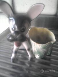 Stock ceramiche Capodimonte   candela verde