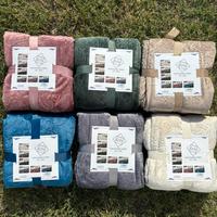 Set 3/6/12 pz plaid matrimoniale 200x220cm