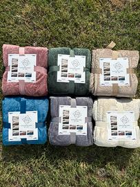 Set 3/6/12 pz plaid matrimoniale 200x220cm