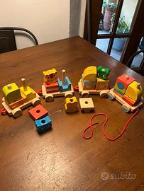 trenino di legno