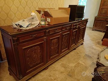 Madia di legno intagliato anni 60