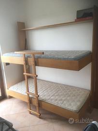 Letto a castello richiudibile salvaspazio