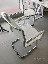 Sedie ufficio bianche - set da 5