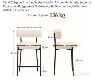 Sgabelli per isola cucina