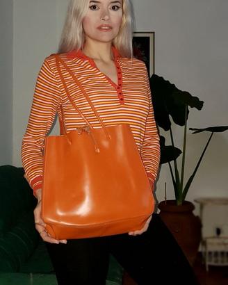Furla borsa in vera pelle vintage. made in Italy.