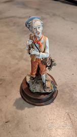 Statuetta Pescatore In Porcellana Primi '900