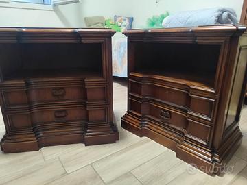 coppia comodini legno
