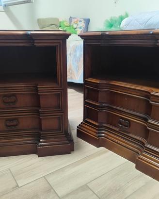 coppia comodini legno