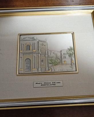 Bassorilievo in lastra argento 925/000 Montelepre