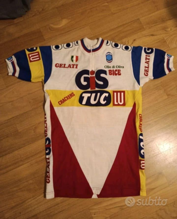 Maillot Cyclisme Vintage Eroica Gelati Gis - Taille S, Acrylique 70's