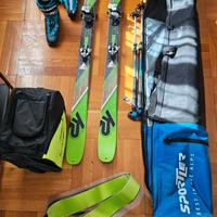 Set scialpinismo completo usato 3 volte -sci 167cm