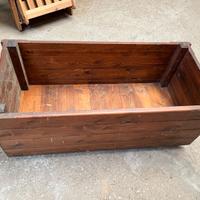 Fioriera rettangolare in larice tinta noce scuro