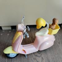 Motociclo Vespa Barbie rosa
