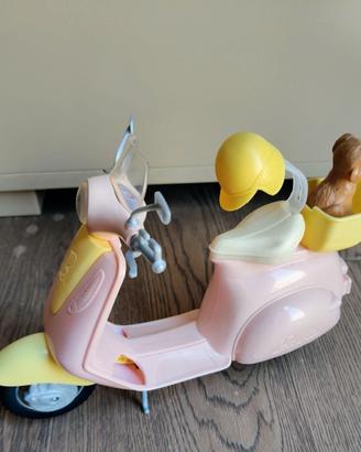 Motociclo Vespa Barbie rosa