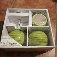 Set accessori bagno in ceramica 4 pezzi
