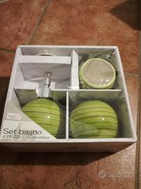 Set accessori bagno in ceramica 4 pezzi