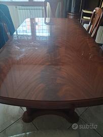 tavolo in legno massello allungabile con 6 sedie