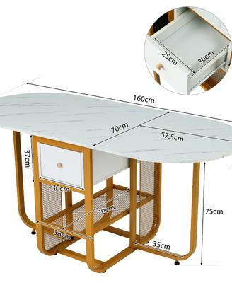 Tavolo da Pranzo Estensibile e Pieghevole