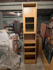 Mobile in legno compensato con sportello in vetro