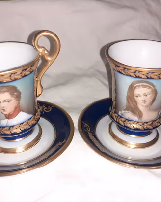  coppia tazzine sissi e francesco giuseppe