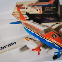 Aereoplano in latta a batteria POLICE DPT. scatola