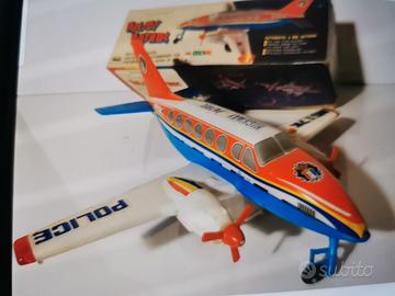 Aereoplano in latta a batteria POLICE DPT. scatola