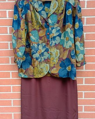 COMPLETO VINTAGE GONNA/CAMICIA DONNA ENRICA TG 45