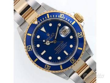 Rolex Submariner Acciaio Oro Giallo 16613 Blu 2002