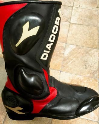 Stivali moto Diadora n. 42 – neri e rossi