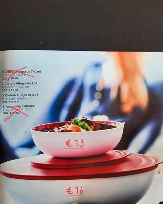 Ciotole Allegra Tupperware 