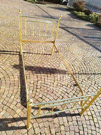 Letto Singolo in Ottone Lucido – Stile Classico ed