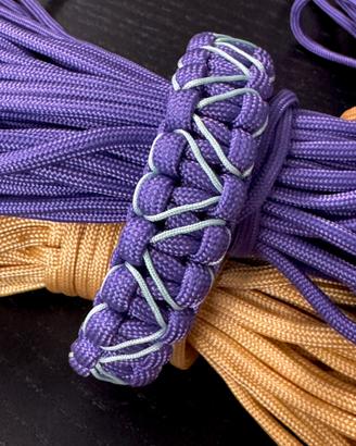Braccialetto Paracord tipo Schiavo Viola turchese