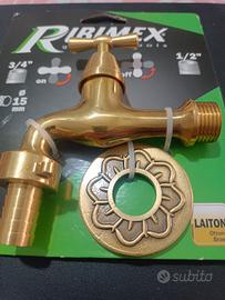 RUBINETTO ESTERNO IN OTTONE MASSICCIO 1/2"