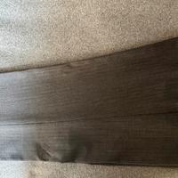 Pantalone grigio a righe in lana