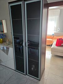 Parete  attrezzata  da soggiorno con vetrina 