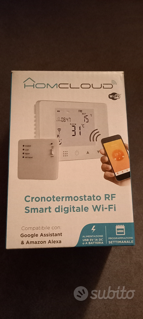 Cronotermostato digitale wi-fi con ricevitore RF – Homcloud