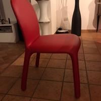 Sedie pelle rossa poltrona frau