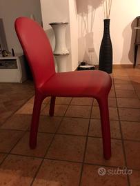 Sedie pelle rossa poltrona frau
