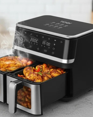 Friggitrice ad aria doppio cestello 15L 2400W