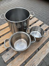 Pentola, padella e mestolo