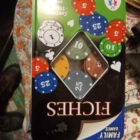 Set 100 fiches poker in scatola metallo