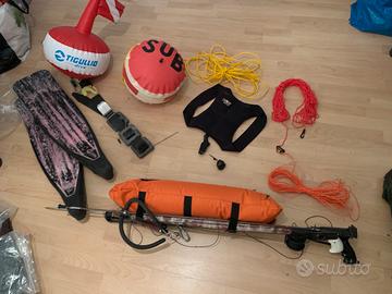 Attrezzatura pesca subacquea