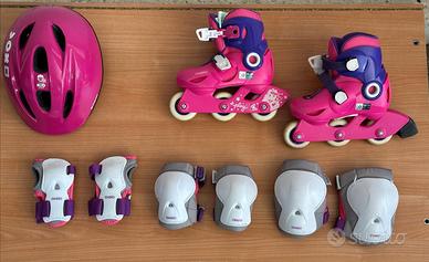 kit OXELO Roller Blade +  Caschetto+ Protezioni 