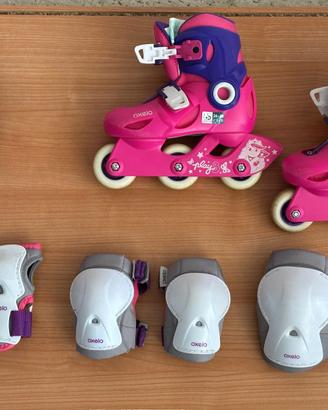 kit OXELO Roller Blade +  Caschetto+ Protezioni 