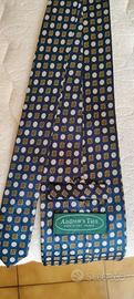 Cravatta Andrew's Ties blu e oro