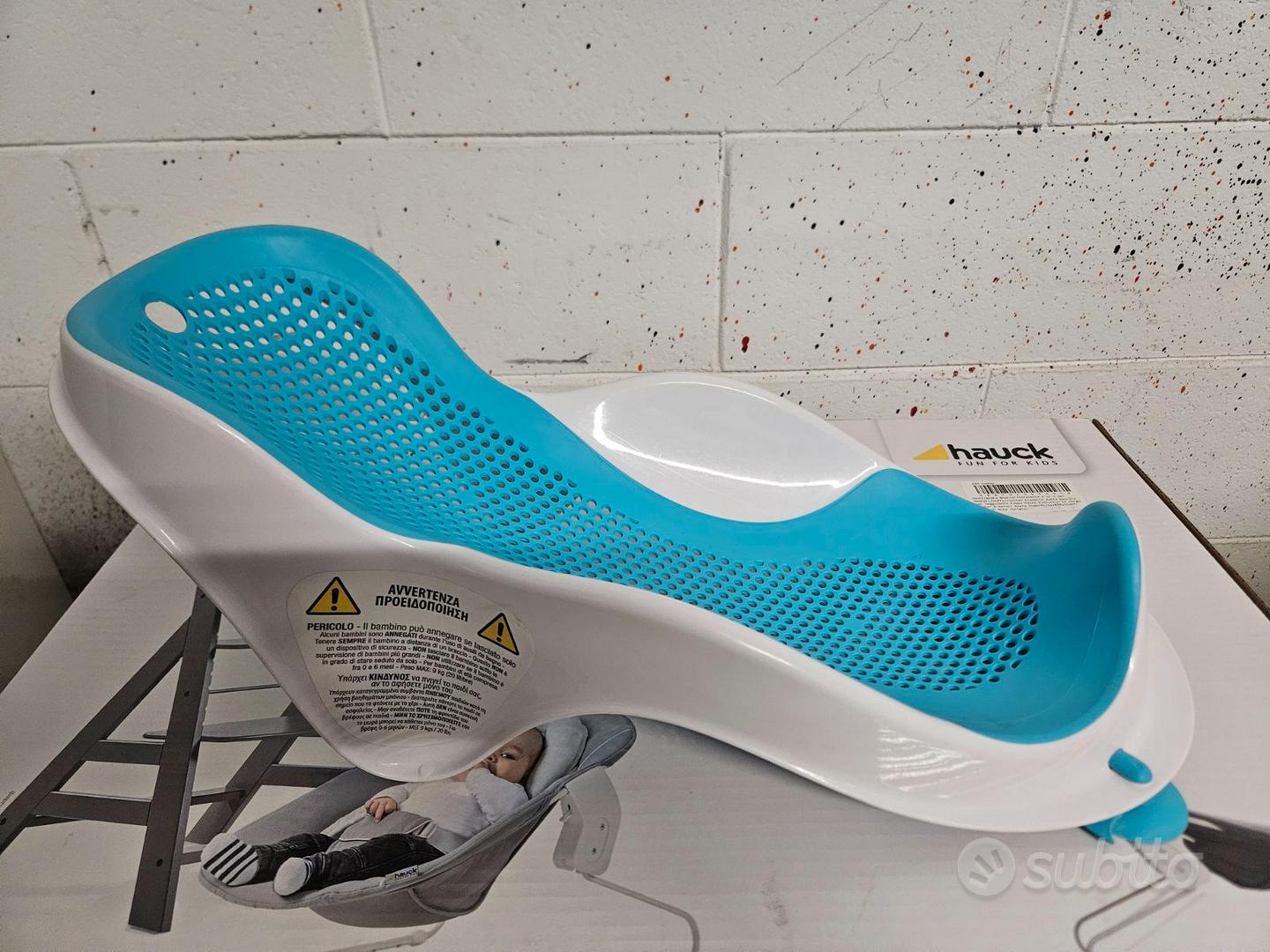 Supporto Bagnetto Acquolina Foppapedretti - Igienico E Ergonomico Per Neonati 0-6 Mesi, Con Ventose