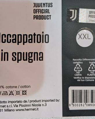 accappatoio Juventus Originale Taglia XXL