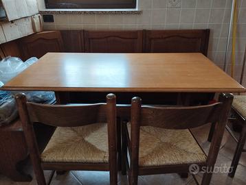 Tavolo e giropanca legno massiccio