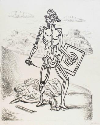 “ Le Gladiateur” Litografia giorgio de chirico